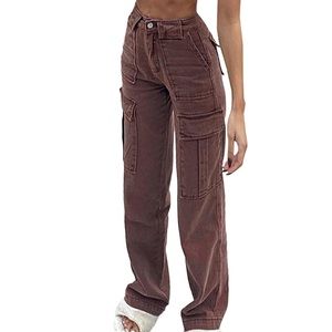 NWOT Brown Cargo Jeans